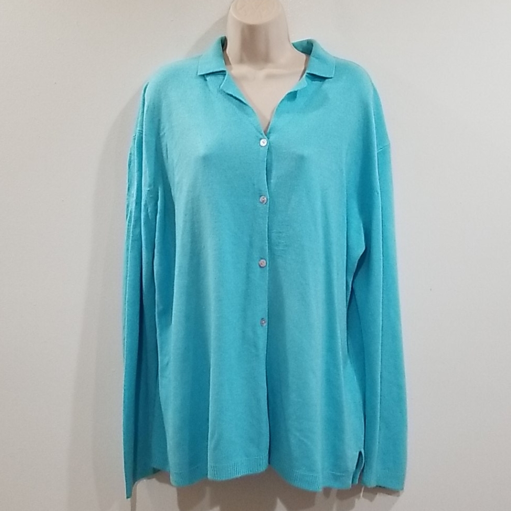 Sherry Taylor women's light blue 3X sweater